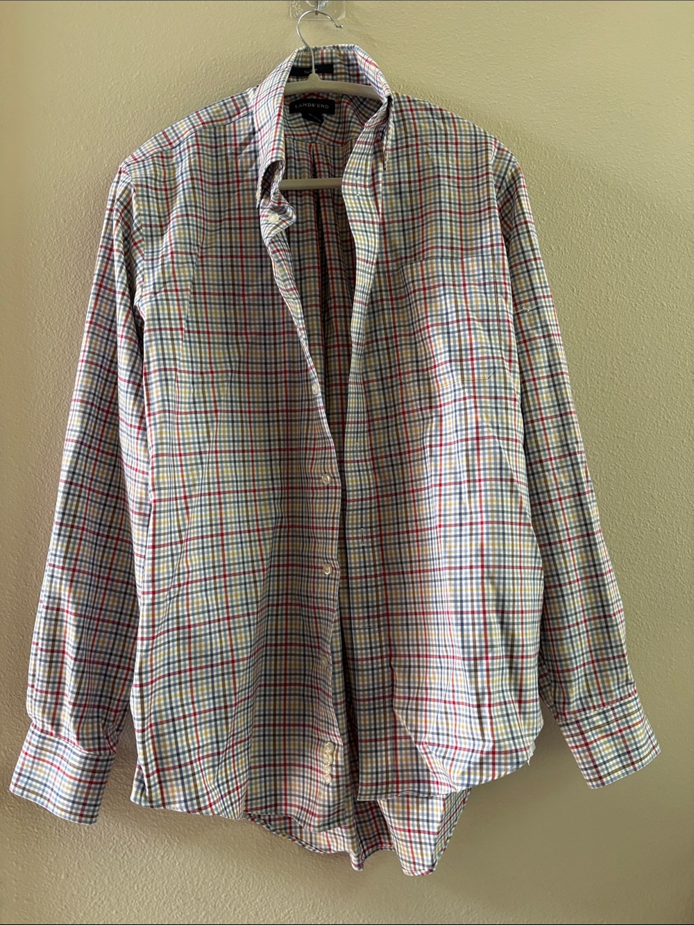 Men's Multicolor Plaid Button-Down Shirt